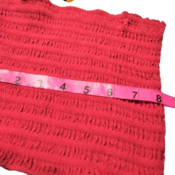 Pink Strapless Crop Top Bandeau Tube - Picture 2 of 3